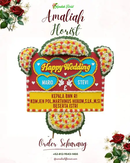 Papan Bunga Pernikahan Cahayamekar